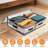 8 Pack Under Bed Storage Bags With Clear View, 60L Foldable Storage Containers With Reinforced Handles And Dual Zippers For Bedding, Clothes, Seasonal Items And Home Organization