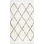 Twinar Geometric Hand Knotted Wool Off White/Dark Gray Shag Area Rug