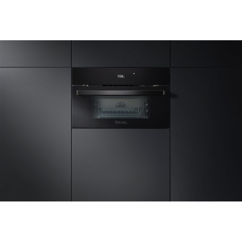 30"W. Steam Convection Oven, Black Glass