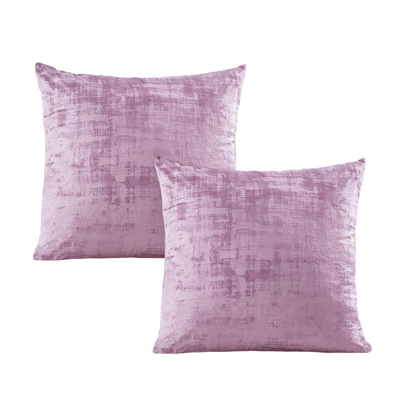 Textured Velvet Euro Reversible Pillow Cover, Mauve Shadows