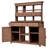  Topmax 65.7'' H Tall Garden Potting Bench Table With Hutch,Patio Storage Workstation With 3 Shelves,6 Drawers,2 Bottom Cabinets&Side Hooks For Mudroom,Doorway-125246273