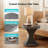 Hourglass-Shaped Side Table With Wood & Travertine Textured Finish