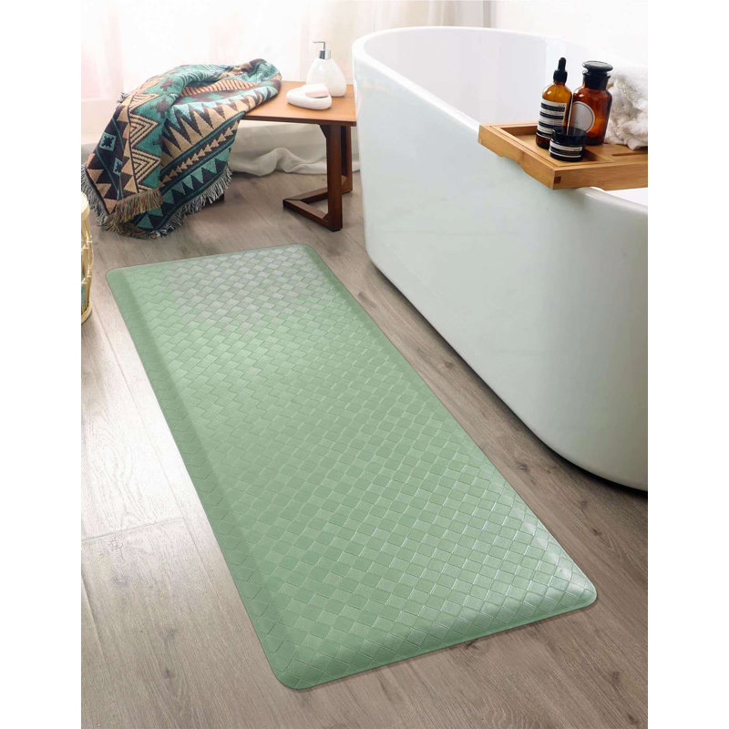 Tapis de cuisine antidérapant Bodella, Rectangle 2 pi x 3 pi, Vert
