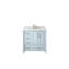 Aberdeen X P 22 po Meuble-lavabo de salle de bain central D avec quartz Calacatta Laza-112785962