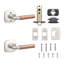 Forma Passage Rosette In Polished Chrome, Walnut Grip-140684445