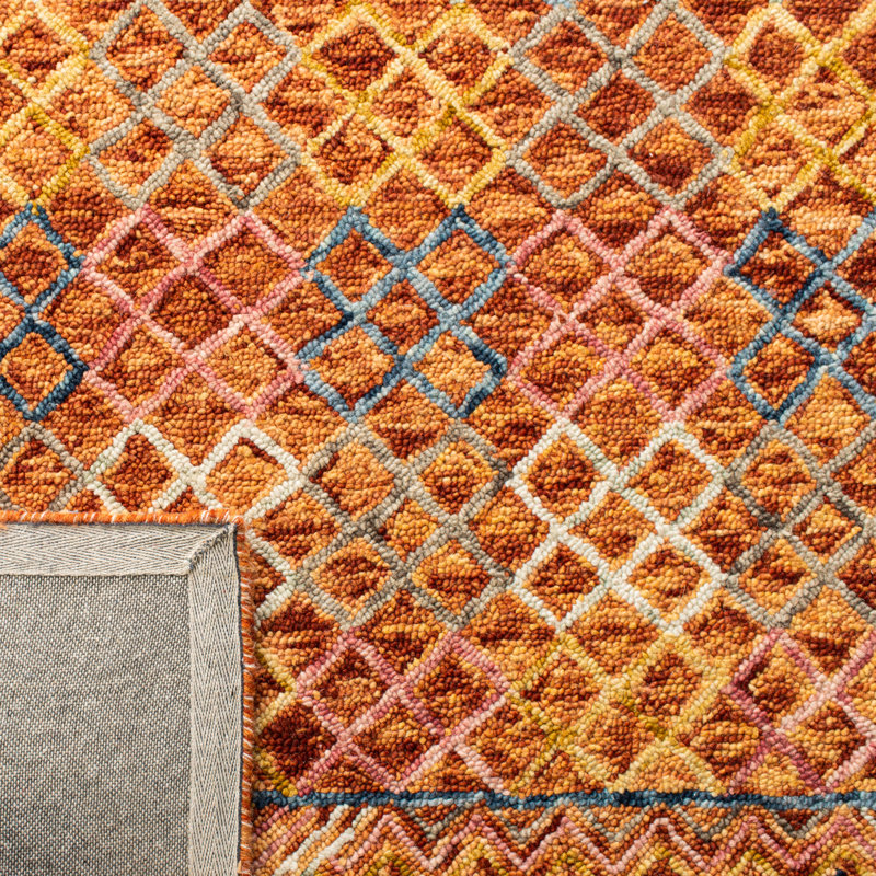 Tapis doré / rose en laine touffeté à la main Deyoung, Rectangle 9 pi x 12 pi