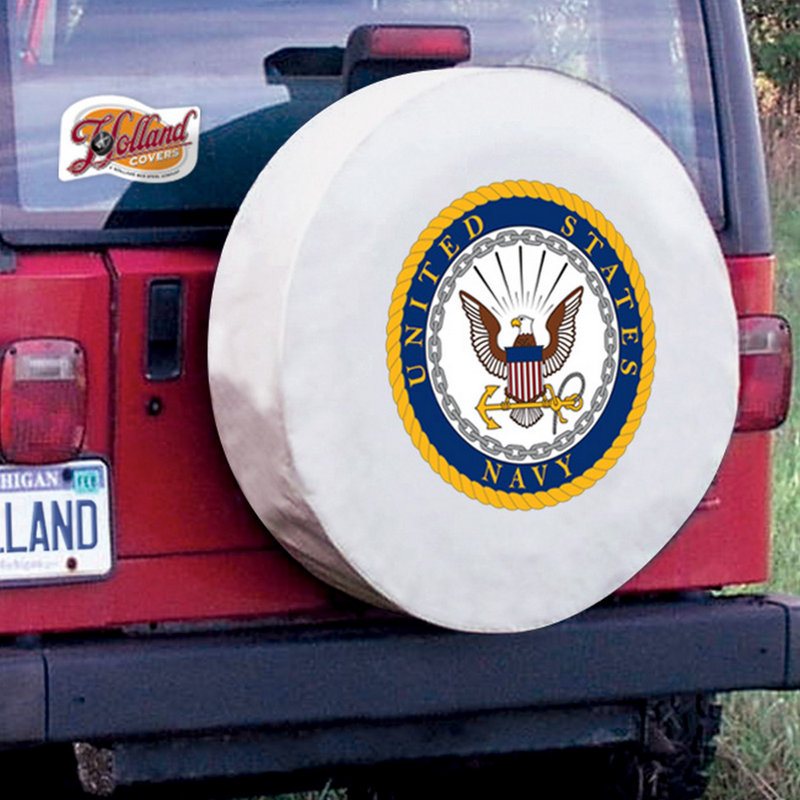 Housse de roue de cravate US Military, Blanc, C, Bleu marine