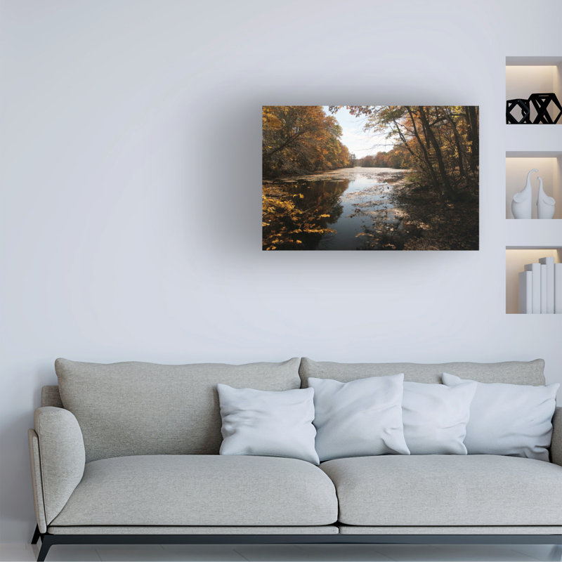 Art sur toile, Reflets du lacolog, H 16 po x l 24 po