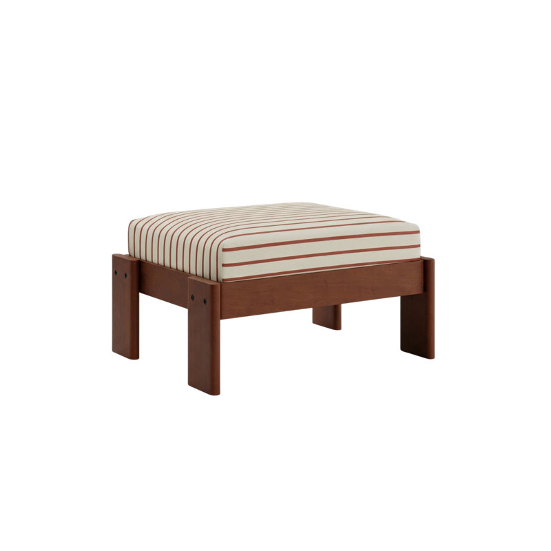 Repose-pieds Bacana, Brick Striped Hemp Blend