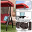 Balancelle-lit convertible 3 places pour terrasse extérieure de 195 cm (77 po) avec auvent réglable et porte-gobelets, capacité de 363 kg (800 lb).-468799444
