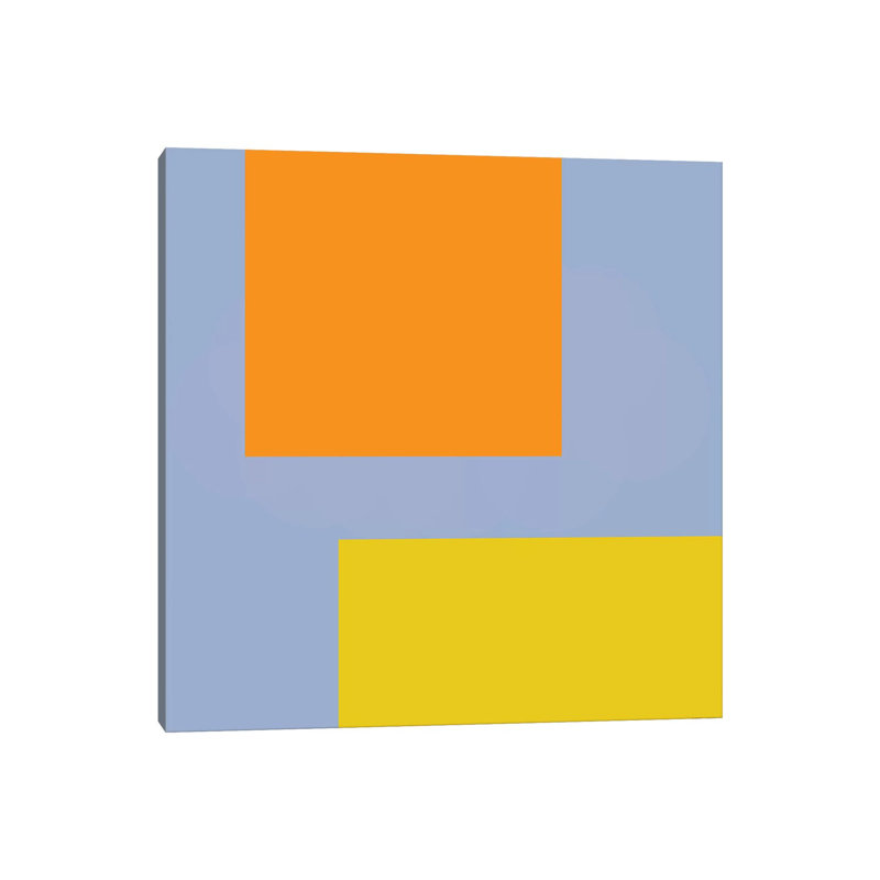 Orange Blue Yellow by Art Mirano - Wrapped Canvas Print, 66.04 cm H x 66.04 cm W