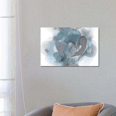 Aqua Flow II by Kristina Jett - Wrapped Canvas Painting
