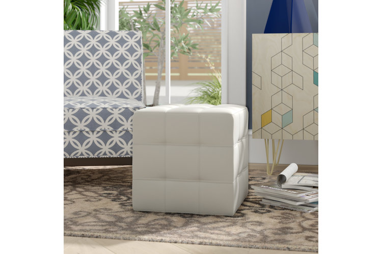 Top Tufted Cube Ottomans & Poufs