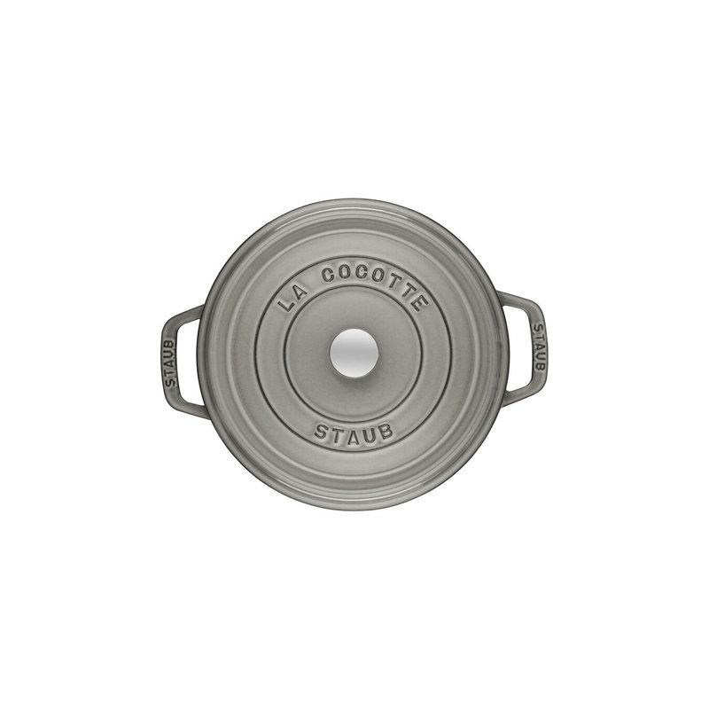 La Cocotte Cast Iron Round Cocotte, 2.75 quarts, Graphite Gray