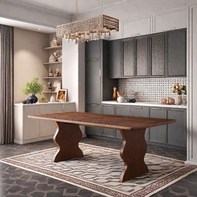 Retro Simple Design Rectangular Dining Table