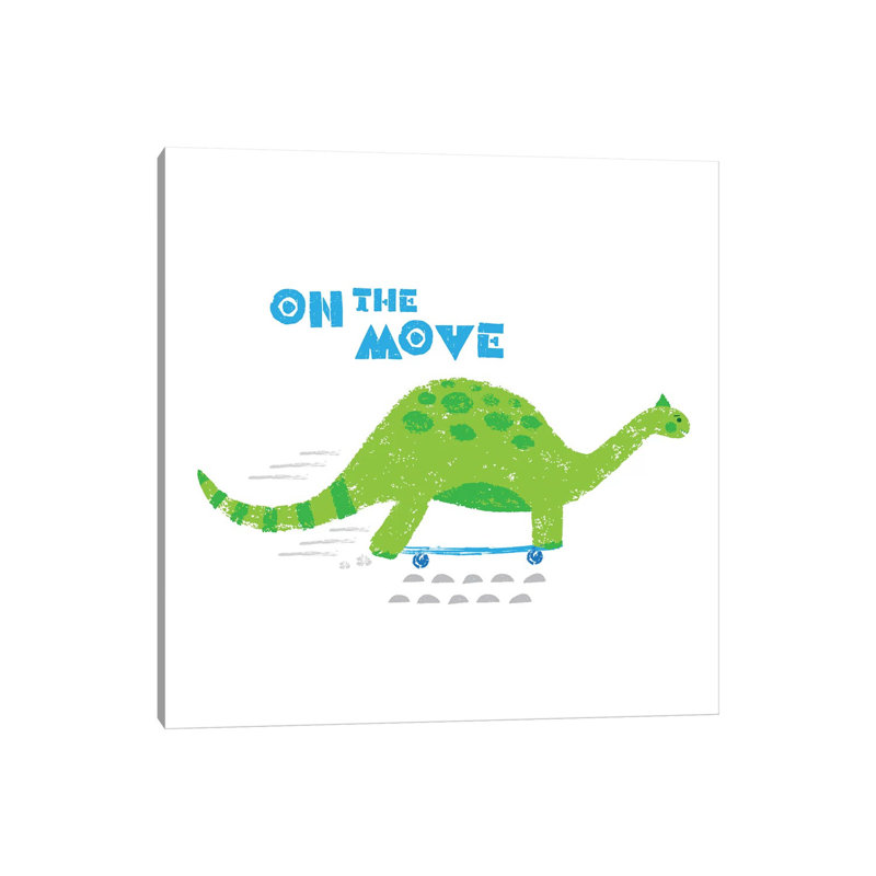 Dinos On The Move I by Noonday Design - Wrapped Canvas Gallery-Wrapped Canvas Giclée, 66.04 cm H x 66.04 cm W x 1.91 cm D