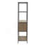 Bibliothèque à 3 tablettes avec armoire de rangement