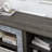 Mantel Stone TV Media Stand With With Faux Stacked Stone Surround, Modern Entertainment Console With Open Storage Space,Grey, 58.31"W*15.39"D*26.06"H-1639327956