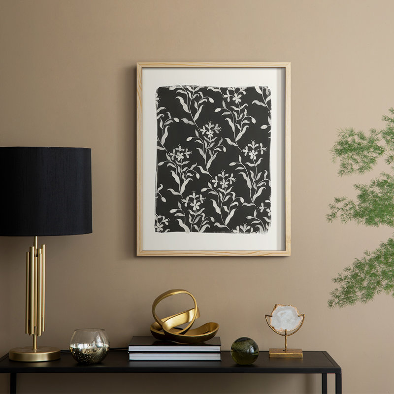 "Motif floral rétro I", Naturel, H 15 po x l 12 po
