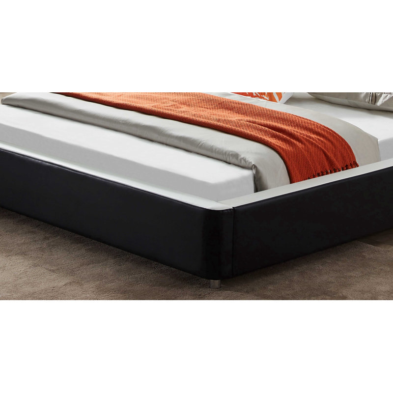 Lit plateforme tapissier à profil bas Gearheart, Très grand