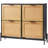Light Wood Color Narrow Rattan Shoe Storage Cabinet with 4 Flip Drawers & Metal Legs Slim Entryway Shoe Organizer Perfect for Closet Hallway & Compact Entry Spaces