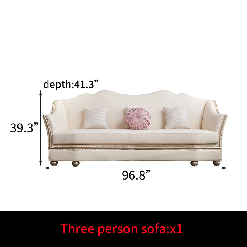 96.8'' Leather Sofa