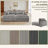 Helton Oversized Upholstered Light Gray Faux Rabbit Fur Flannel Sleeper Sofa Bed Lounge sofa with Armrests & Throw Pillows-478123832