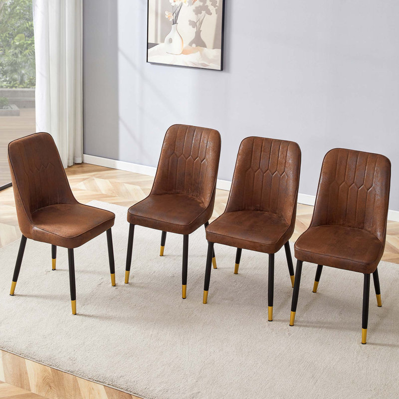 Ensemble de chaises de salle à manger en suède