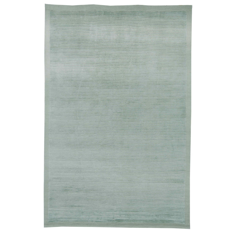 Tapis tibétain en laine et soie noué à la main, Rectangle 9 pi x 12 pi