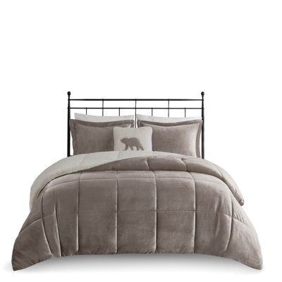 Full/Queen To Comforter - 2 Shams And 1 Decorative Pillow Included, Washable By Machine, Grey + Scheme With Pillow, Machine Bedding ,