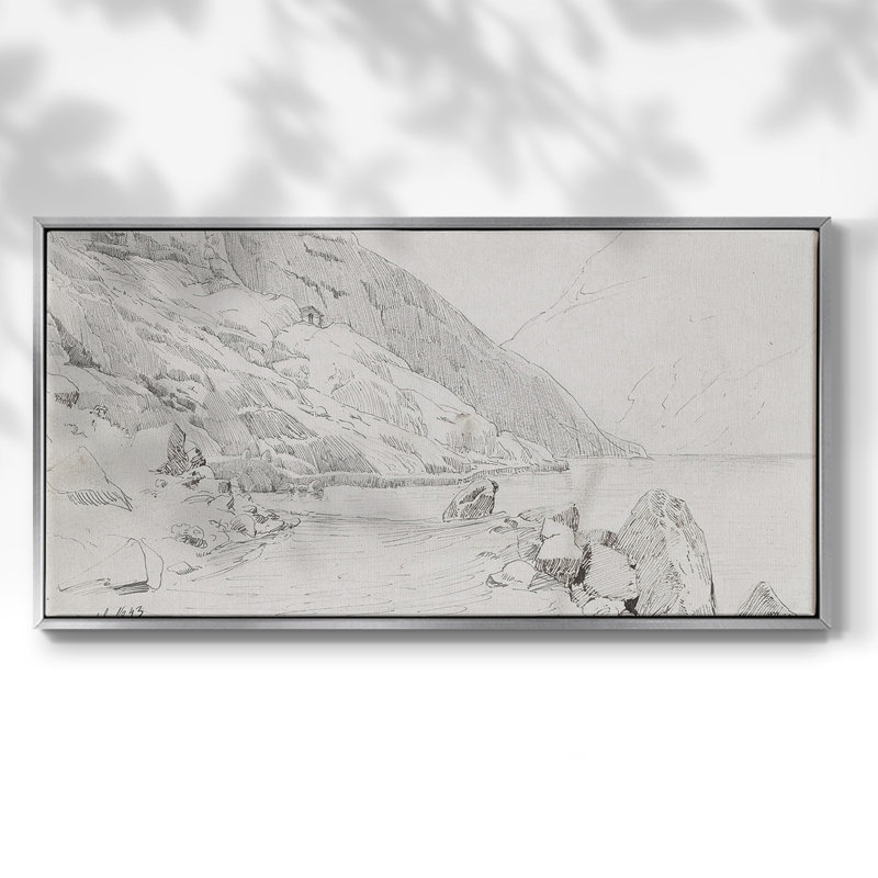 Série abstraite-cmxxi, toile tendue avec châssis, prête à être accrochée, H 21 po x l 41 po, Argent argent