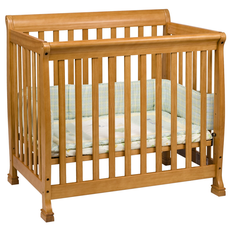 Kalani 4-in-1 Mini Convertible Crib, Honey Oak