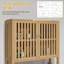 Armoire de rangement en bambou au-dessus de la toilette