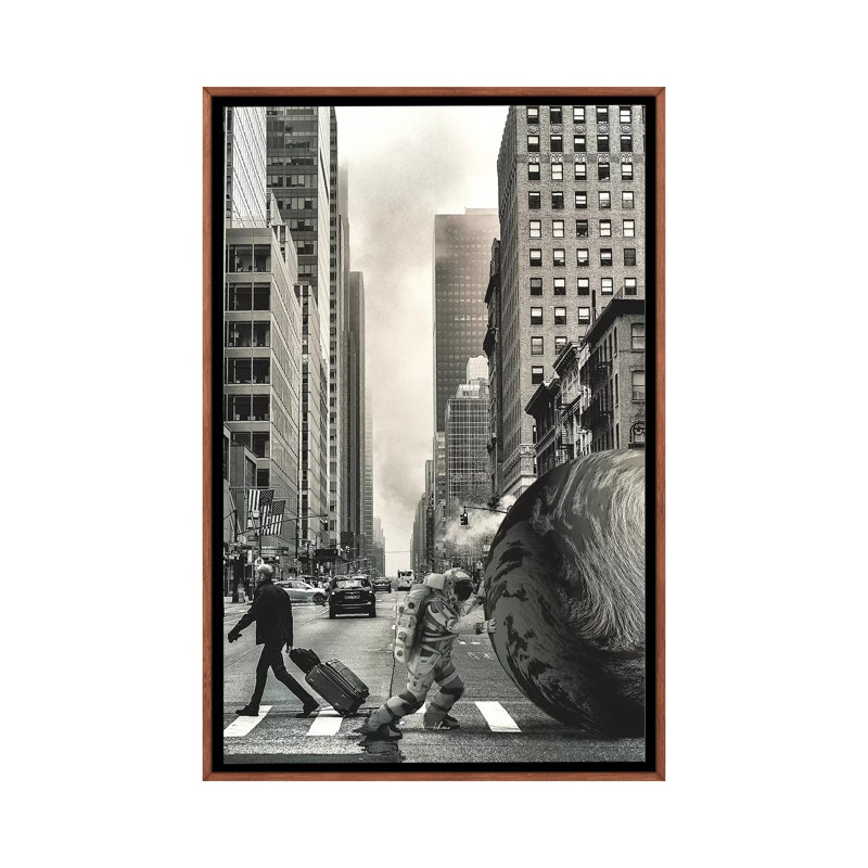 Struggle Is Real by Rob Hakemo - Print on Canvas, Classic Brown Wood Framed, 101.6 cm H x 66.04 cm W