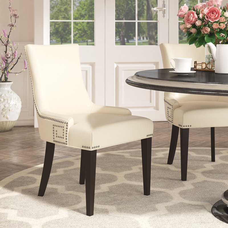 Aleshia 20.25'' H Upholstered Side Chair, Flat Cream