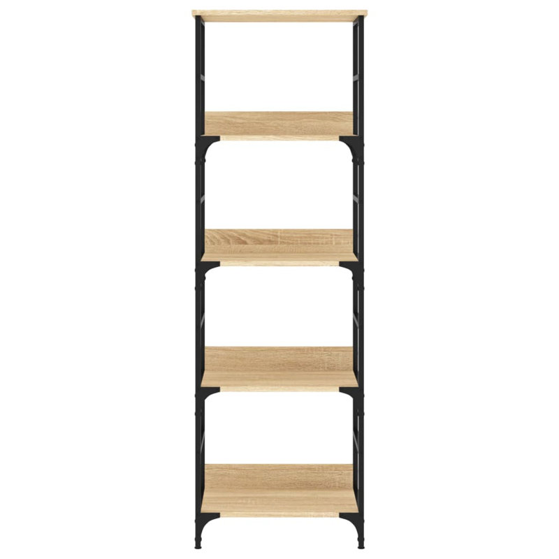Nevah 153cm H x 50cm W Steel Etagere Bookcase, Sonoma Oak
