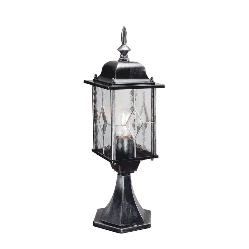 Temples Black Metal Pier Mount Light