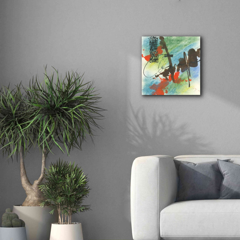 «Graffiti Blue I» par Chris Paschke, estampe numérique sur toile, H 18 po x l 18 po x P 0,75 po