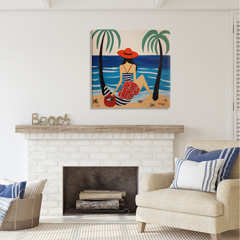 «Modern Woman On Shore» par Lazar Studio, H 30 po x l 30 po x P 1,5 po