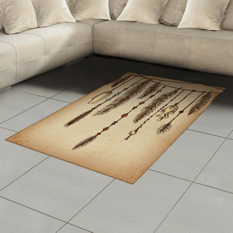 Tapis décoratif Tribal, Rectangle— 4 pi x 5 pi 8 po