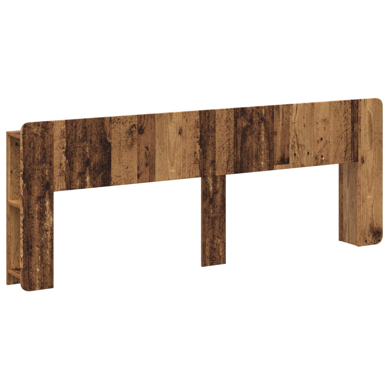 Bookcase Headboard, 180 x 220 cm, Old Wood