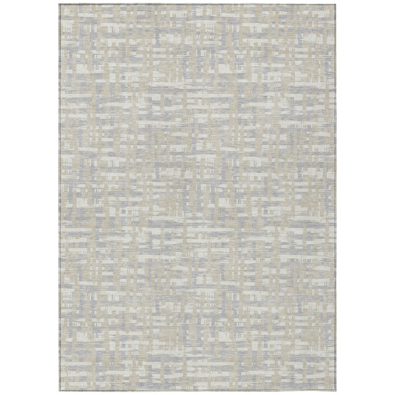 Tapis intérieur / extérieur beige Zarifa , 8 pi x 10 pi