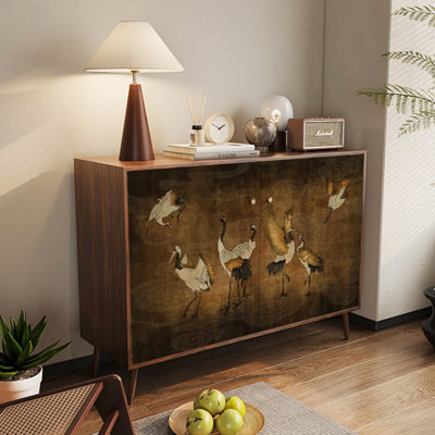 Armoire d'appoint à double porte d'entrée en pin massif
