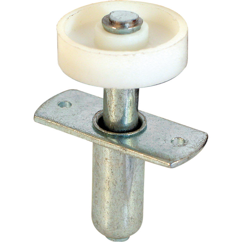 Roue de guidage pliante à deux portes, 7/8 po, nylon, base en acier (paquet de 2)