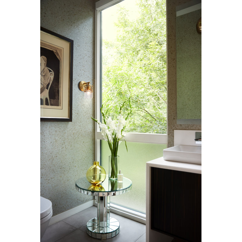 Meuble-lavabo simple, Laiton laqué