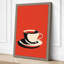 Retro Coffee Cup Mid-Century - Wrapped Canvas-1326797159-1326797179