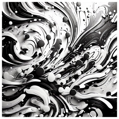 Couvertures tourbillonnantes abstraites noires et blanches