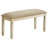 Bench, 41" Rectangular, Kitchen, Dining Room, Entryway, Bedroom, Upholstered, Wood, Antique White Solid Wood, Beige Linen-Look Fabric, Transitional-126739668-126739669