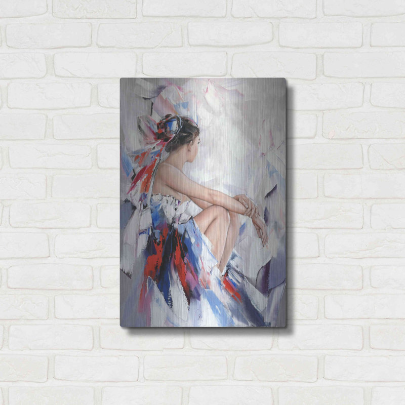 «Be derrière le miroir 3» par Alexander Gunin, art mural en métal, H 24 po x l 16 po