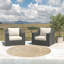 Chaises de patio en osier avec coussins Eloisa-916841757